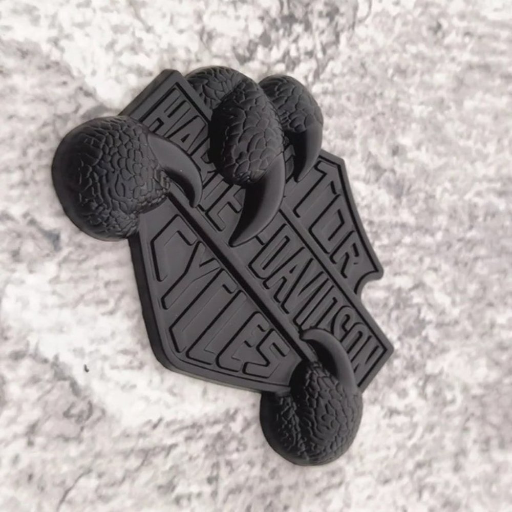 Black New 3"x2" Harley-Davidson Bar & Shield Claw Metal Decal
